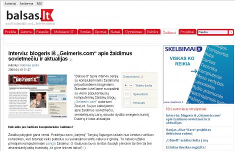 Balsas.lt interview
