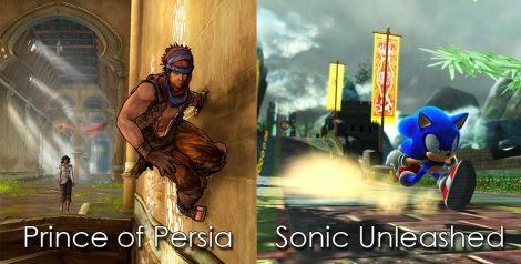 Prince of Persia and Sonic Unleashed